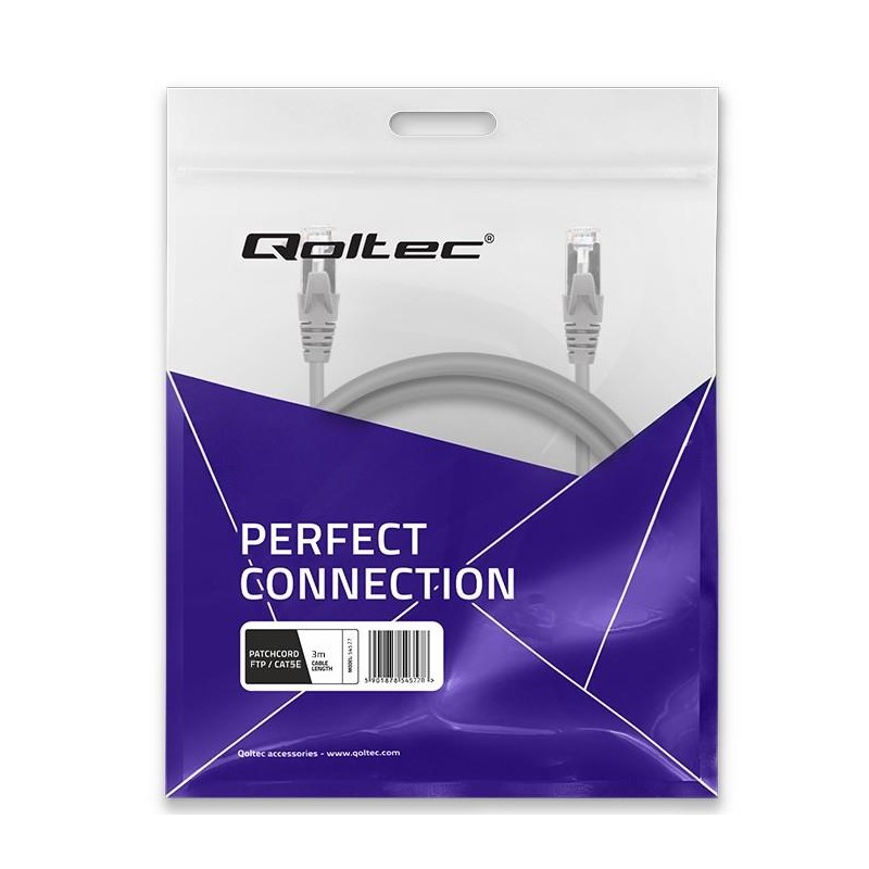 Kabel patchcord FTP | CAT5e | 2 x RJ-45 | 3m | PartsPC.pl