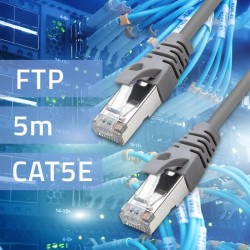 Kabel patchcord FTP | CAT5e | 2 x RJ-45 | 5m | PartsPC.pl