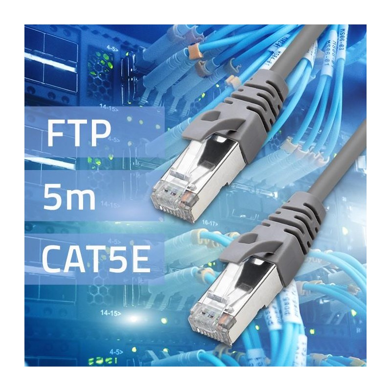 Kabel patchcord FTP | CAT5e | 2 x RJ-45 | 5m | PartsPC.pl