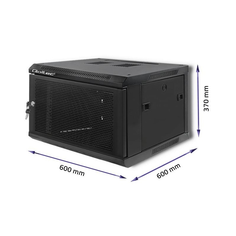 Szafa RACK 19 cali | 6U | 600 x 600 x 370 | Perforowane drzw… | PartsPC.pl