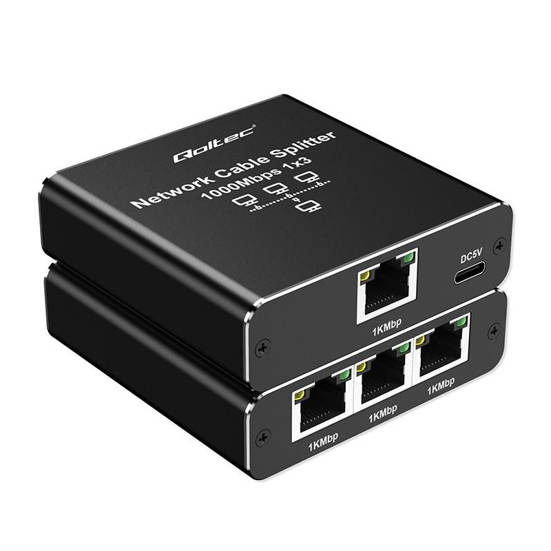 Rozdzielacz Splitter Ethernet mini SWITCH 1x3 RJ45 | 1000Mb/… | PartsPC.pl