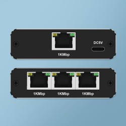 Rozdzielacz Splitter Ethernet mini SWITCH 1x3 RJ45 | 1000Mb/… | PartsPC.pl