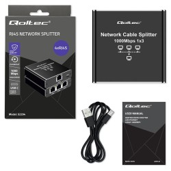 Rozdzielacz Splitter Ethernet mini SWITCH 1x3 RJ45 | 1000Mb/… | PartsPC.pl