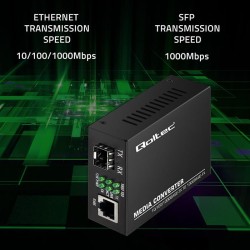 Dwukierunkowy Media Konwerter SWITCH Ethernet 1x RJ45 1x SFP… | PartsPC.pl