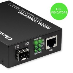 Dwukierunkowy Media Konwerter SWITCH Ethernet 1x RJ45 1x SFP… | PartsPC.pl