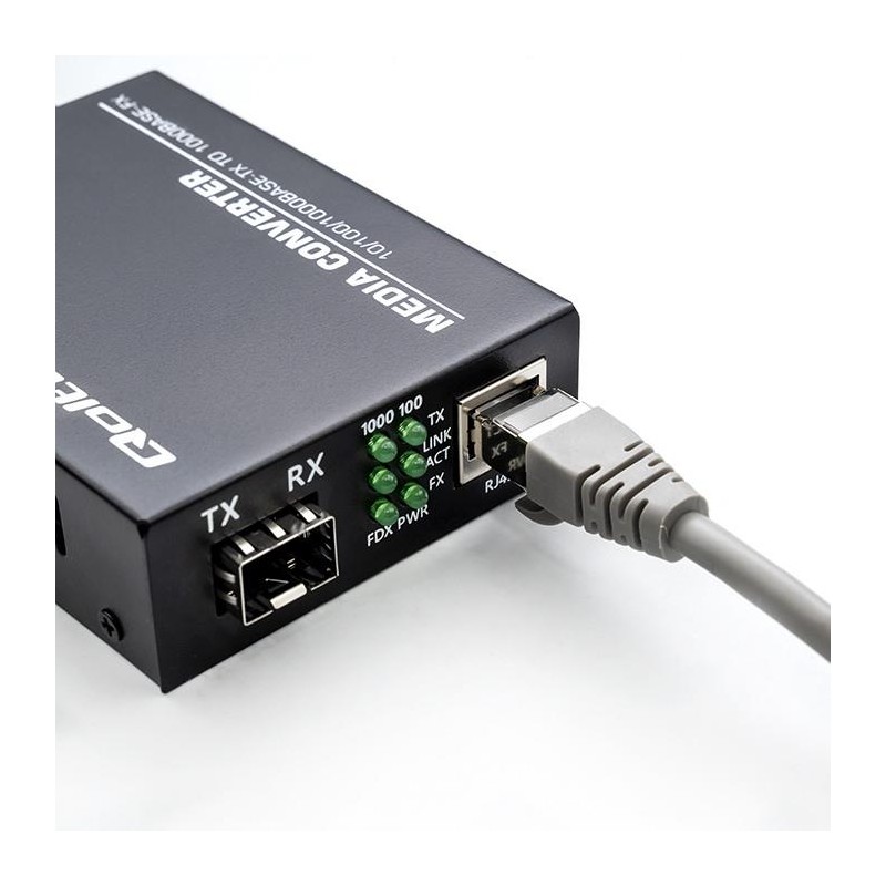 Dwukierunkowy Media Konwerter SWITCH Ethernet 1x RJ45 1x SFP… | PartsPC.pl