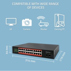 Switch niezarządzalny Qoltec przełącznik sieciowy Gigabit Et… | PartsPC.pl