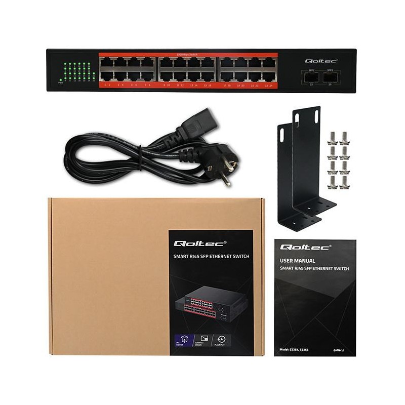 Switch niezarządzalny Qoltec przełącznik sieciowy Gigabit Et… | PartsPC.pl