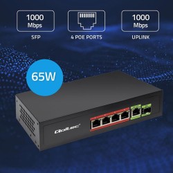 Przełącznik sieciowy SWITCH FAST ETHERNET PoE 4x RJ45 PoE 1x… | PartsPC.pl