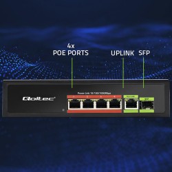Przełącznik sieciowy SWITCH FAST ETHERNET PoE 4x RJ45 PoE 1x… | PartsPC.pl