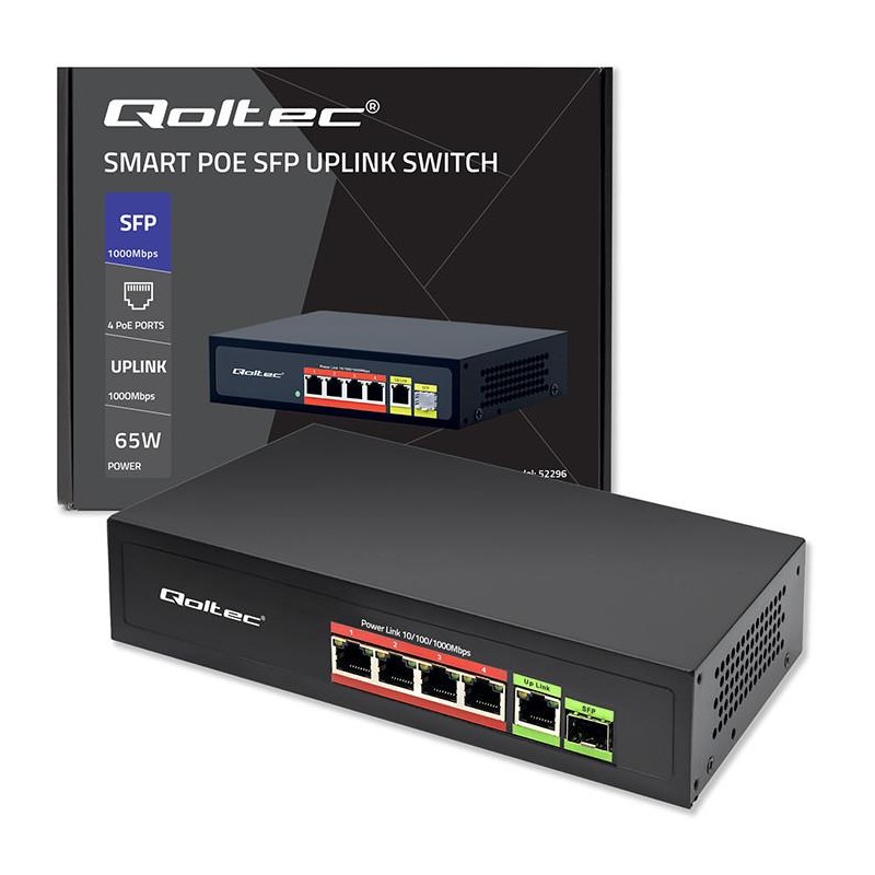 Przełącznik sieciowy SWITCH FAST ETHERNET PoE 4x RJ45 PoE 1x… | PartsPC.pl
