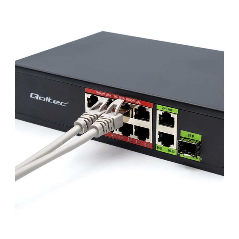 Przełącznik sieciowy SWITCH FAST Ethernet 8x RJ45 PoE 2x RJ4… | PartsPC.pl