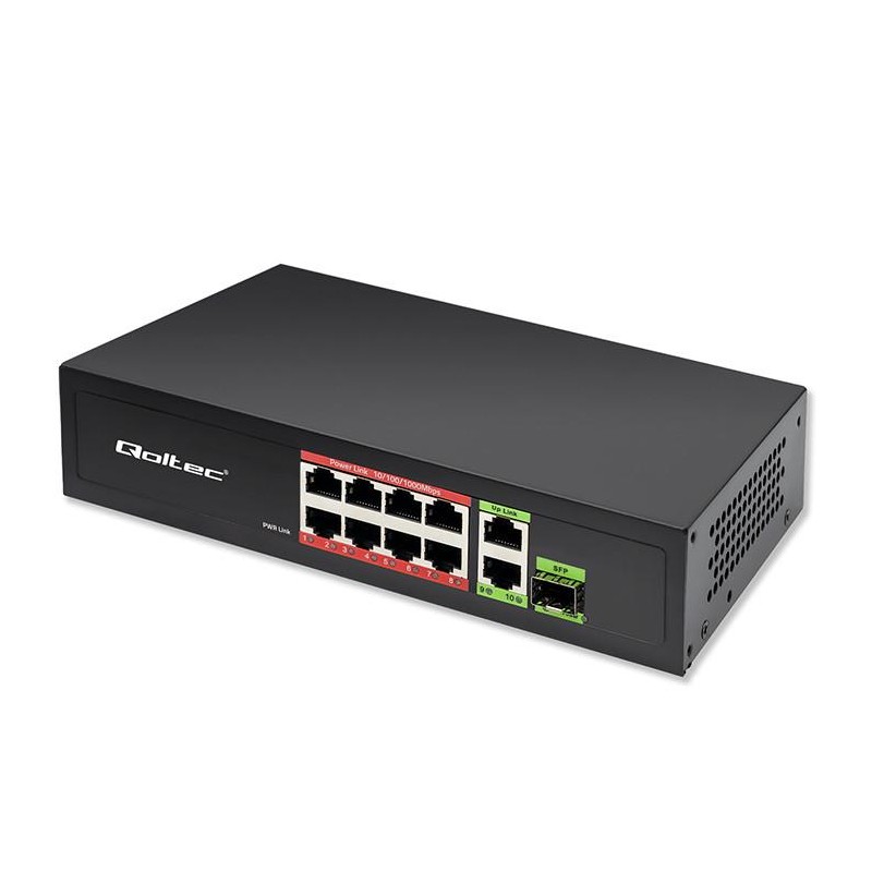 Przełącznik sieciowy SWITCH FAST Ethernet 8x RJ45 PoE 2x RJ4… | PartsPC.pl
