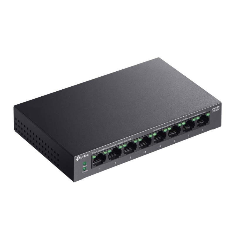 Switch niezarządzalny TP-Link LS108GP 8x100/1000 PoE+ 62W | PartsPC.pl