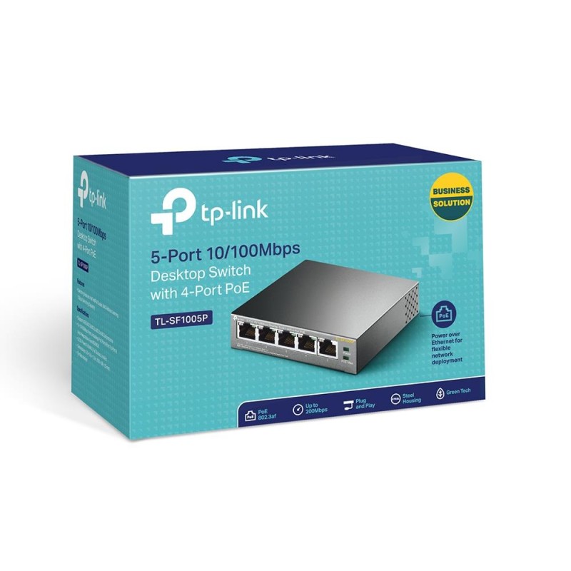 Switch niezarządzalny TP-Link TL-SF1005P 5x10/100 4xPoE 63,5… | PartsPC.pl