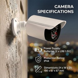 Atrapa kamery tubowej Maclean IR1800 W, diody IR LED, biała,… | PartsPC.pl