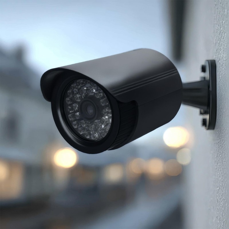 Atrapa kamer tubowych, zestaw dwóch, diody IR LED, czarne, z… | PartsPC.pl