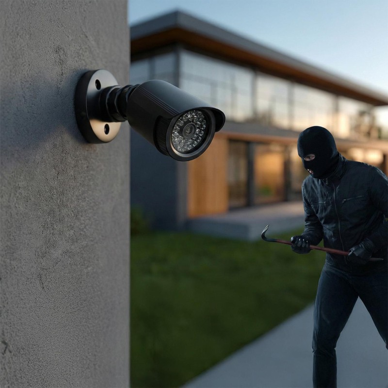 Atrapa kamer tubowych, zestaw dwóch, diody IR LED, czarne, z… | PartsPC.pl