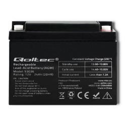 Akumulator AGM | 12V | 24Ah | max.7.2A | PartsPC.pl