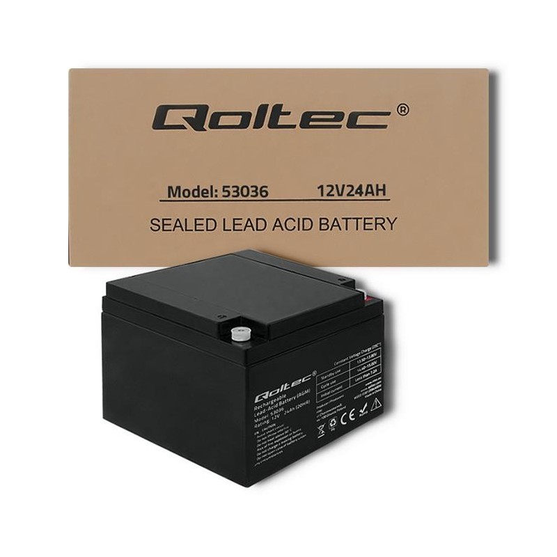Akumulator AGM | 12V | 24Ah | max.7.2A | PartsPC.pl