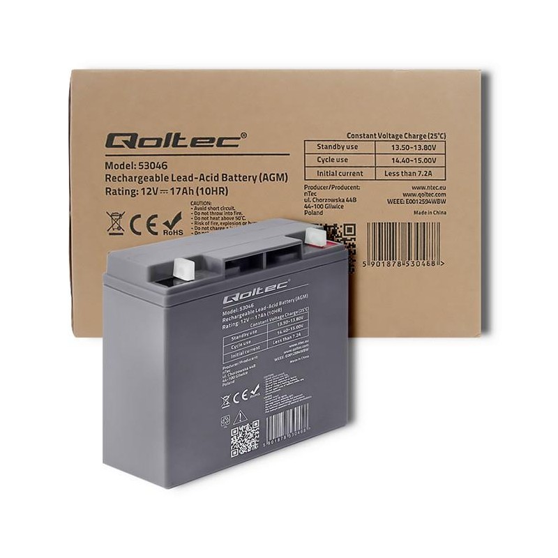 Akumulator AGM 12V | 17Ah | max. 255A | PartsPC.pl