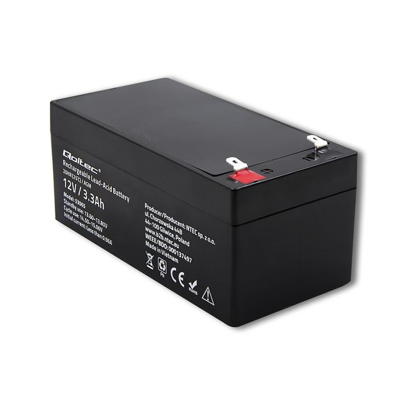 Akumulator AGM | 12V | 3.3Ah | max. 49.5A | PartsPC.pl