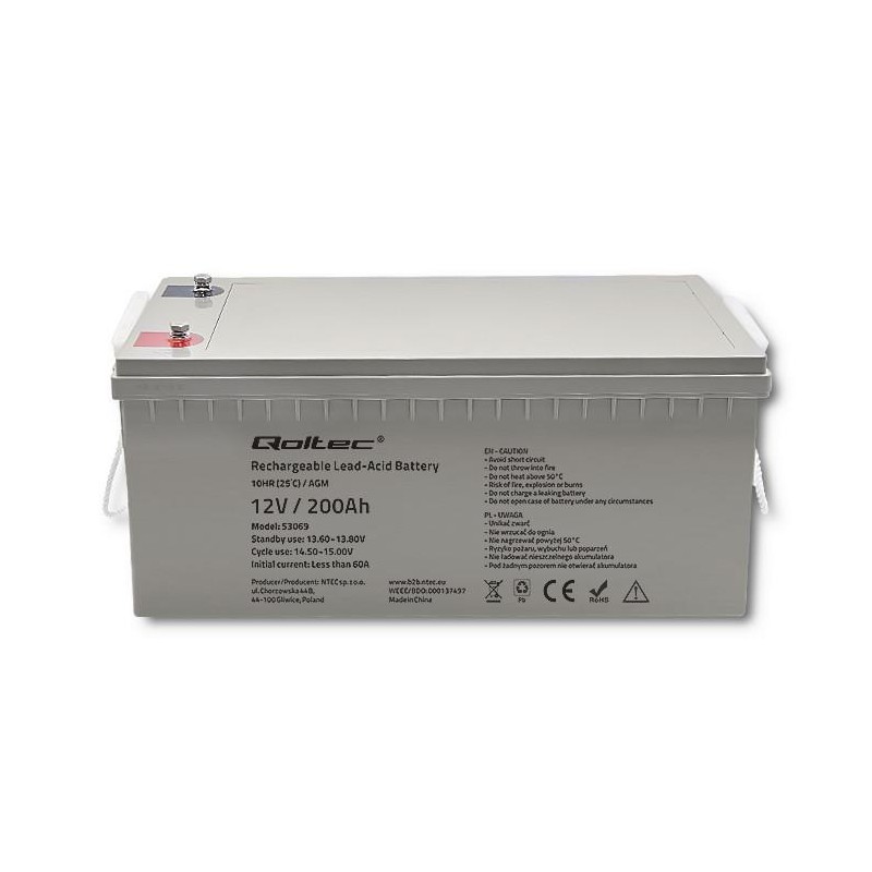 Akumulator AGM | 12V | 200Ah | max. 3000A | PartsPC.pl