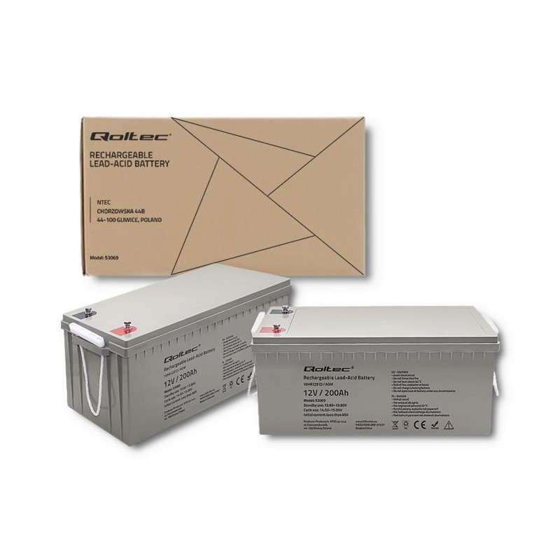 Akumulator AGM | 12V | 200Ah | max. 3000A | PartsPC.pl