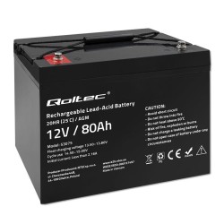 Akumulator AGM | 12V | 80Ah | PartsPC.pl