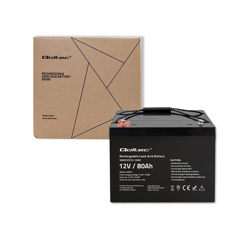 Akumulator AGM | 12V | 80Ah | PartsPC.pl
