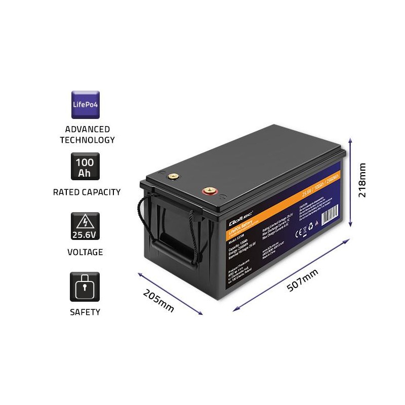 Akumulator LiFePO4 Litowo-Żelazowo-Fosforanowy | 25.6V | 100… | PartsPC.pl