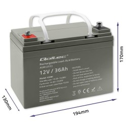 Akumulator AGM | 12V | 36Ah | max. 540A | PartsPC.pl