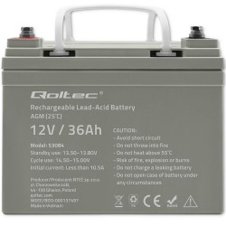 Akumulator AGM | 12V | 36Ah | max. 540A | PartsPC.pl