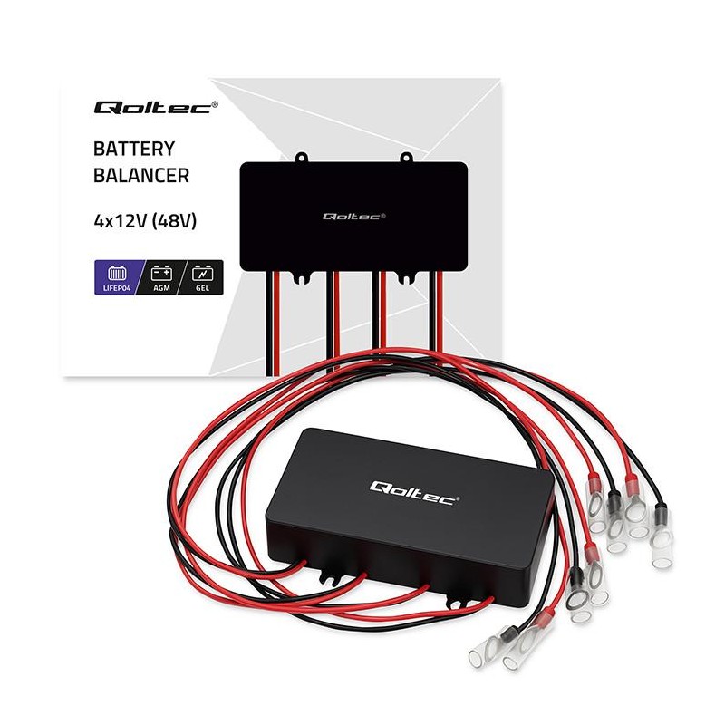 Balanser napięcia Qoltec 48V do akumulatorów 4x12V | 10A | L… | PartsPC.pl