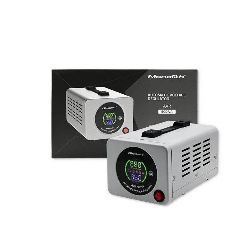 Stabilizator napięcia AVR Qoltec 500VA | PartsPC.pl