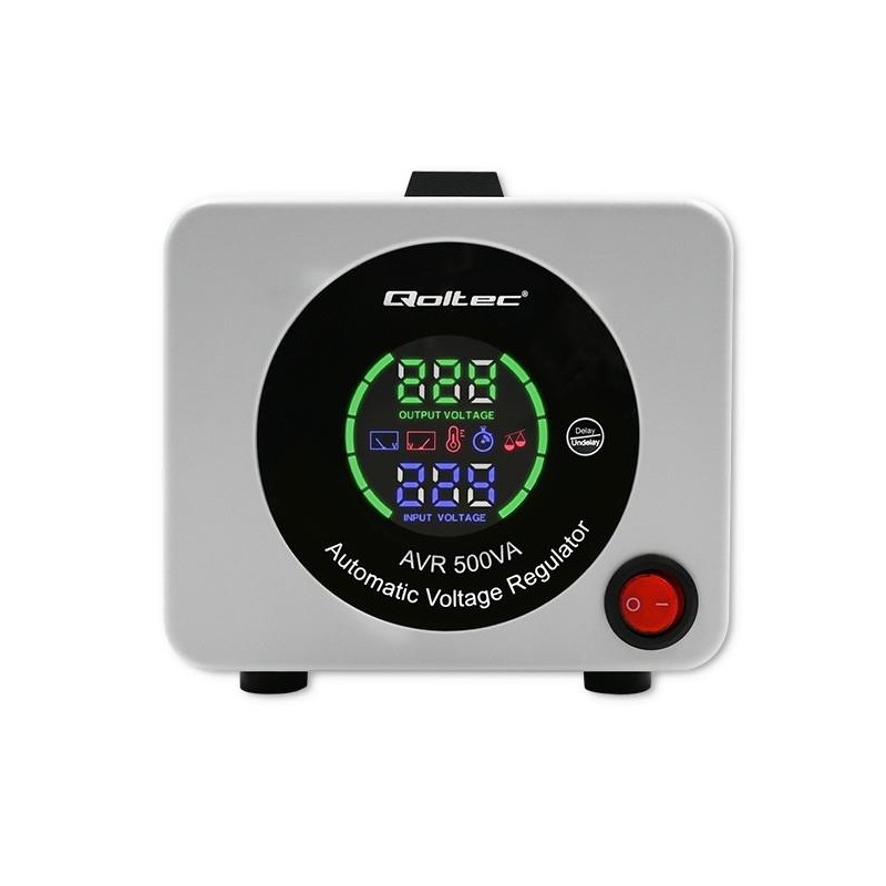 Stabilizator napięcia AVR Qoltec 500VA | PartsPC.pl