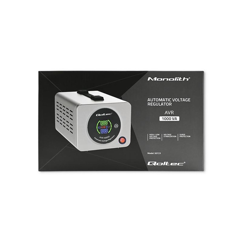 Stabilizator napięcia AVR Qoltec 1000VA | PartsPC.pl