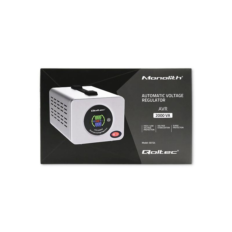 Stabilizator napięcia AVR Qoltec 2000VA | PartsPC.pl