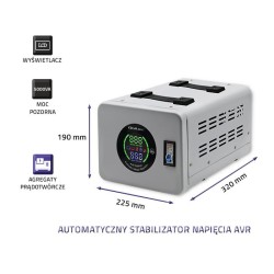Automatyczny stabilizator napięcia AVR 5000VA | PartsPC.pl