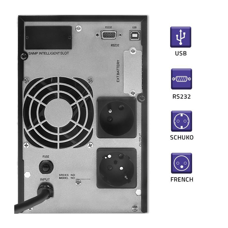 Zasilacz awaryjny UPS | On-line | Pure Sine Wave | 2kVA | 1.… | PartsPC.pl