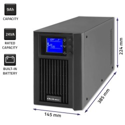 Zasilacz awaryjny UPS | On-line | Pure Sine Wave | 2kVA | 1.… | PartsPC.pl