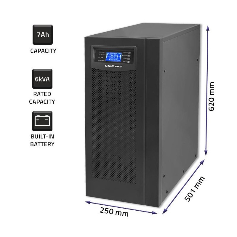 Zasilacz awaryjny UPS | On-line | Pure Sine Wave | 6kVA | 4.… | PartsPC.pl