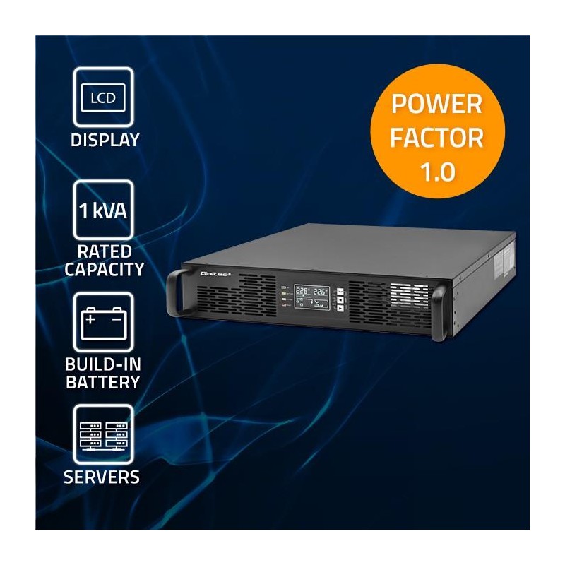 Zasilacz awaryjny UPS Qoltec do RACK | 1kVA | 1000W | Power … | PartsPC.pl