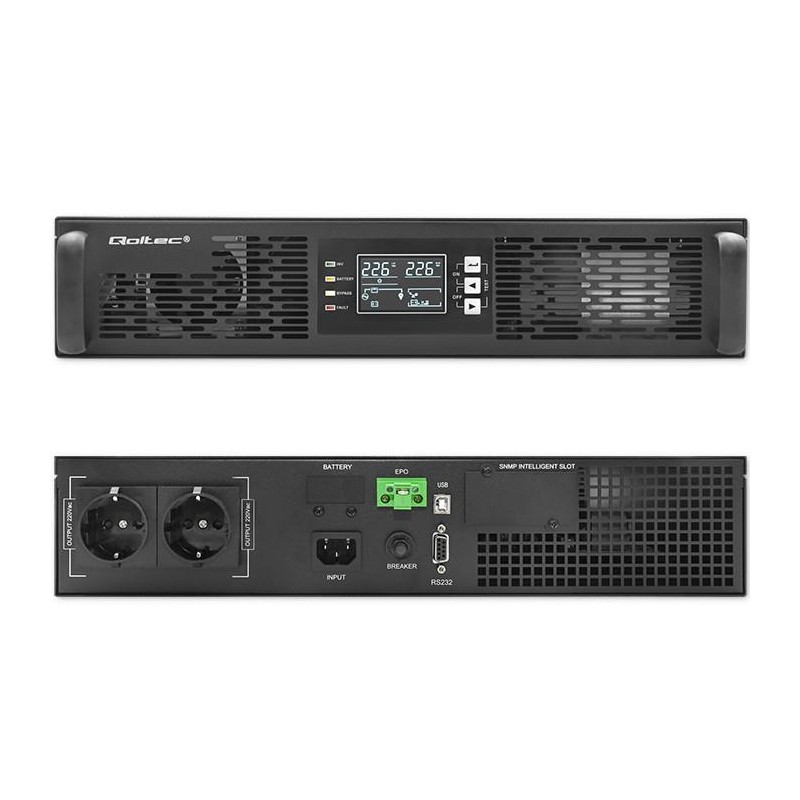 Zasilacz awaryjny UPS Qoltec do RACK | 1kVA | 1000W | Power … | PartsPC.pl