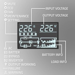 Zasilacz awaryjny UPS 6kVA | 6000W | Power Factor 1.0 | LCD … | PartsPC.pl