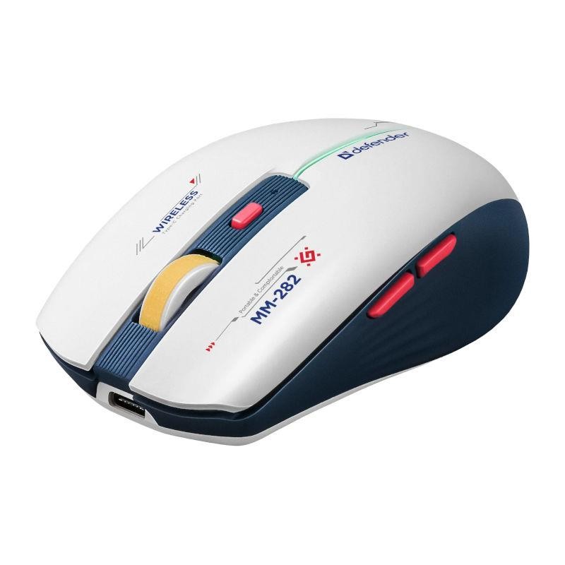 Mysz bezprzewodowa Defender DILA MM-282 optyczna 1800dpi bia… | PartsPC.pl