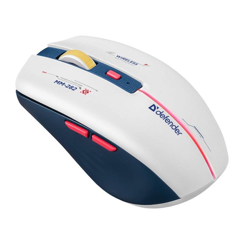 Mysz bezprzewodowa Defender DILA MM-282 optyczna 1800dpi bia… | PartsPC.pl