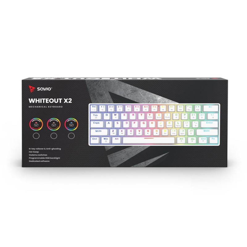 Klawiatura mechaniczna WHITEOUT X2 OUTEMU Peach Silent, Hot … | PartsPC.pl