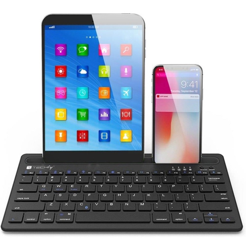 Klawiatura Bluetooth z podstawką na tablet i telefon | PartsPC.pl