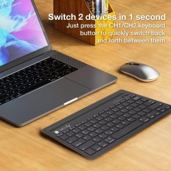 Klawiatura Bluetooth z podstawką na tablet i telefon | PartsPC.pl